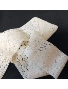 Ruban dentelle écru, coton