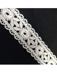 Ruban dentelle écru, coton 2