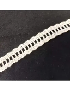 Ruban dentelle écru, coton 2