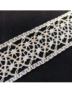 Ruban dentelle écru, coton 2