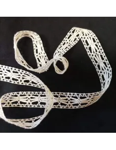 Ruban dentelle blanc écru