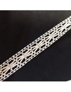 Ruban dentelle blanc écru 2