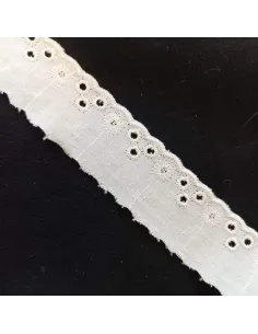 Ruban dentelle écru coton 2