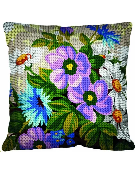 Kit coussin : 50x50 cm, Fleurs sauvages