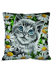 Kit coussin : 50x50 : N17-dans les marguerites kit - coussin