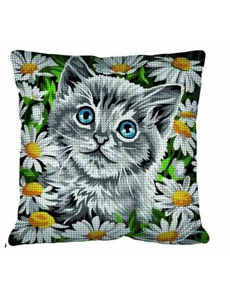 Kit coussin : 50x50 : N17-dans les marguerites kit - coussin