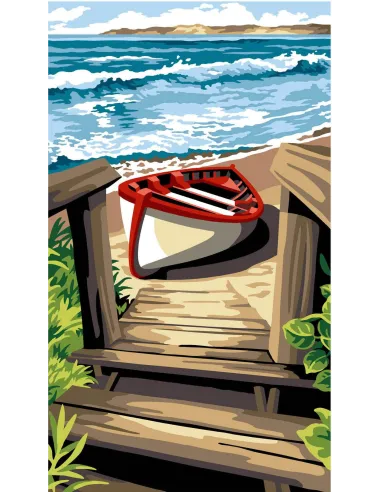 Canevas : 45x55 cm, N22 - les marches en bois