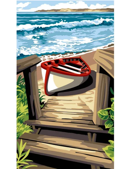 Canevas : 45x55 cm, N22 - les marches en bois