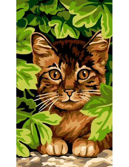 Canevas : 45x55 cm, N24 - cache verte