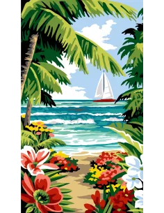 Canevas : 45x55 cm, N24 - allée sur mer