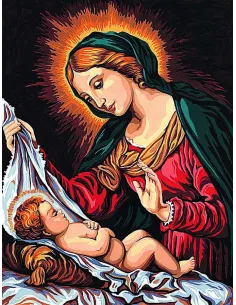 Canevas : 50x65 cm, Vierge