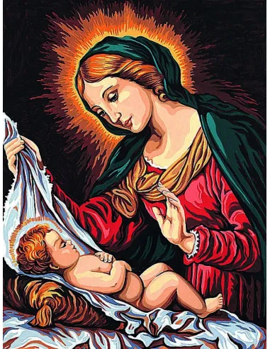 Canevas : 50x65 cm, Vierge
