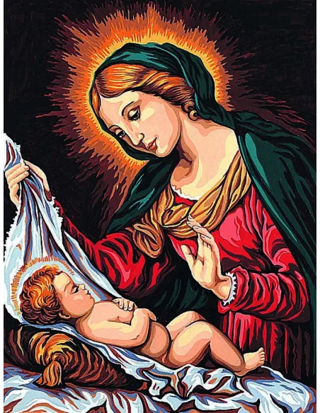 Canevas : 50x65 cm, Vierge