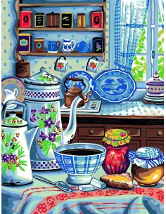 Canevas : 50x65 cm, Cuisine ancienne