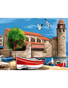 Canevas : 50x65 cm, N17-collioure