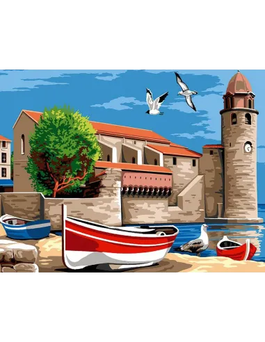 Canevas : 50x65 cm, N17-collioure