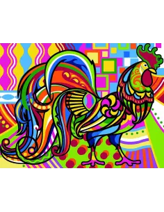 Canevas : 50x65 cm, Coq