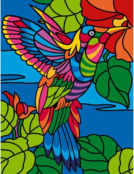 Canevas : 50x65 cm, N17 - colibri