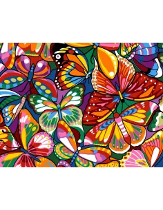 Canevas : 50x65 cm, N18 - butterfly color -