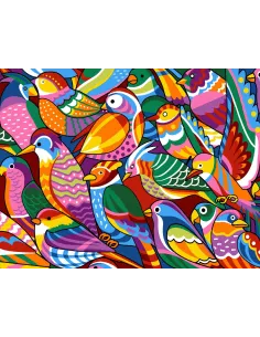 Canevas : 50x65 cm, N18 - color bird -