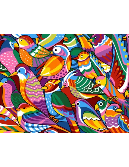 Canevas : 50x65 cm, N18 - color bird -