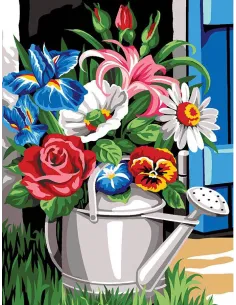 Canevas : 50x65 cm, N21 -  l'arrosoir
