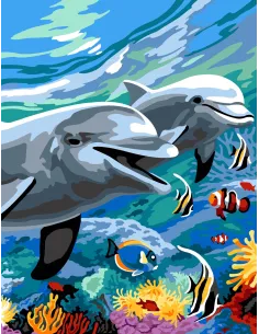 Canevas : 50x65 cm, N22 - jeux de fond