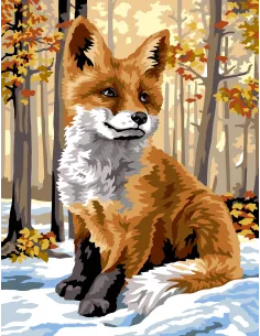 Canevas : 50x65 cm, N23 - le renard