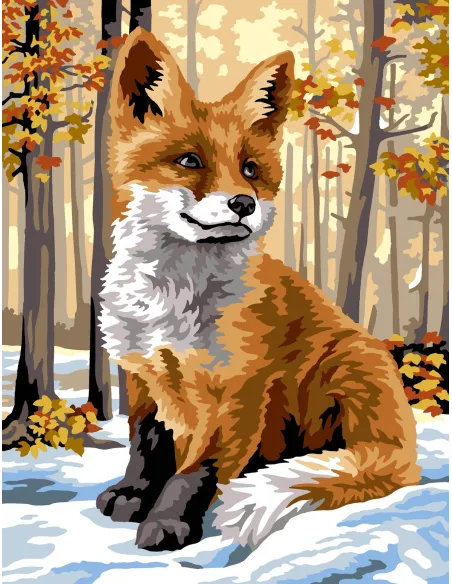 Canevas : 50x65 cm, N23 - le renard