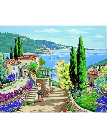 Canevas : 60x70 cm, Méditerranée