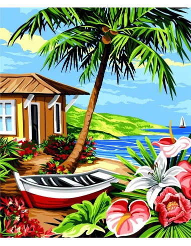 Canevas : 60x70 cm, Petit coin d'iles