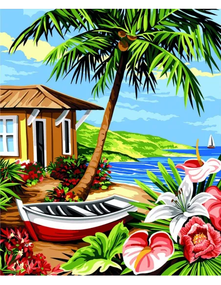 Canevas : 60x70 cm, Petit coin d'iles