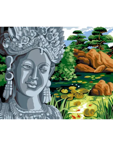 Canevas : 60x70 cm, N21 - le jardin de la déesse