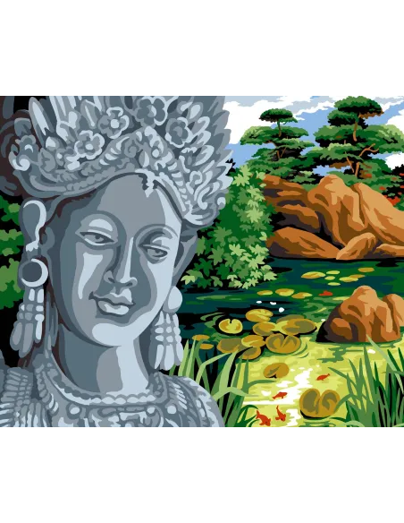 Canevas : 60x70 cm, N21 - le jardin de la déesse