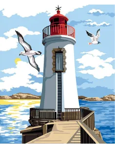 Canevas : 60x70 cm, N21 - ponton du phare