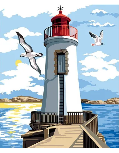 Canevas : 60x70 cm, N21 - ponton du phare