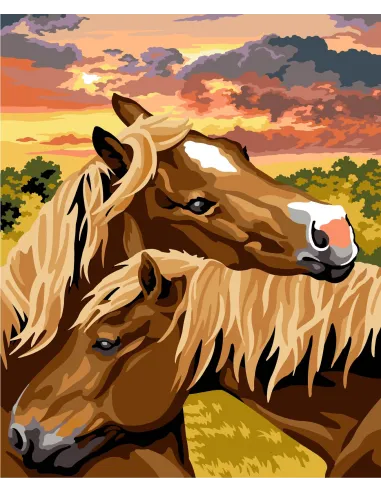 Canevas : 60x70 cm, N23 - la rencontre