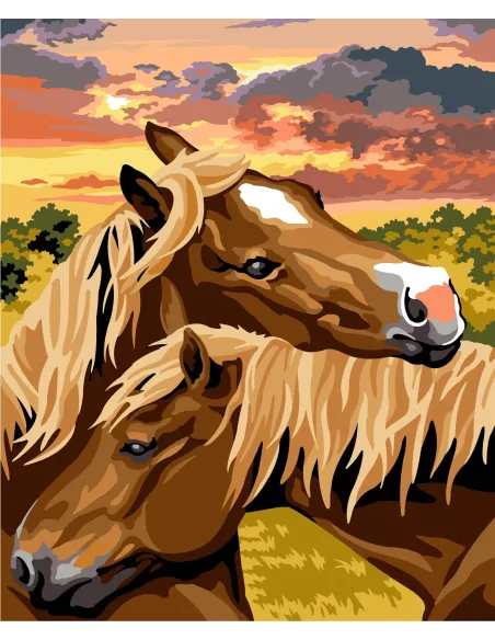 Canevas : 60x70 cm, N23 - la rencontre