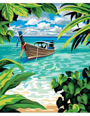 Canevas : 60x70 cm, N23 - escale verte
