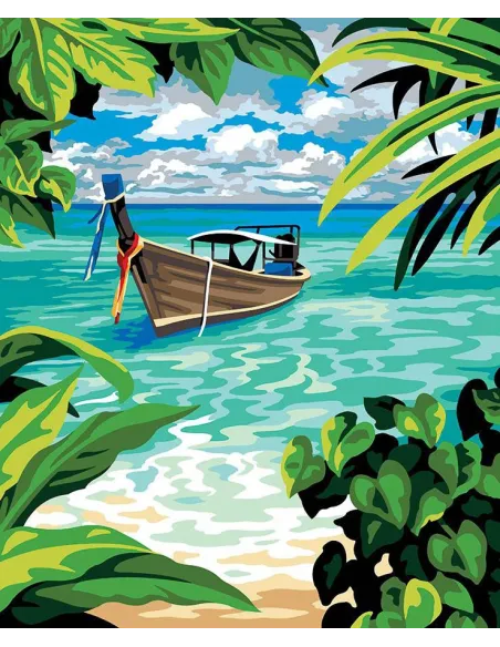 Canevas : 60x70 cm, N23 - escale verte
