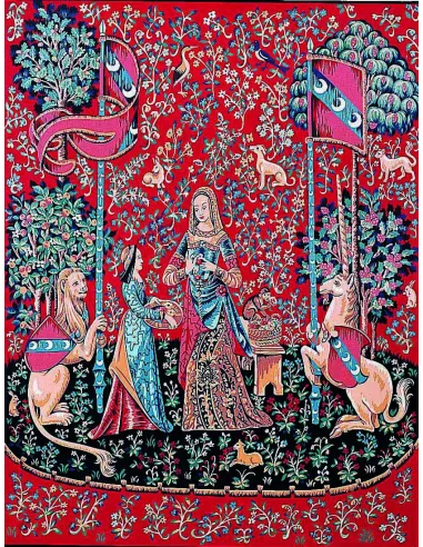 Canevas : 65x80 cm, Dame a la licorne