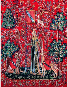 Canevas : 65x80 cm, Dame a la licorne