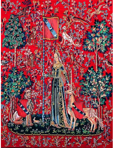 Canevas : 65x80 cm, Dame a la licorne
