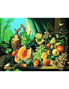 Canevas : 65x80 cm, Compo.d/fruits c.p.a