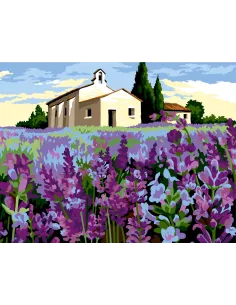 Canevas : 60x80 cm, N20 - dans les lavandes