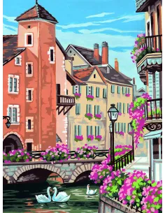 Canevas : 40x50 cm, Au fil de l'eau