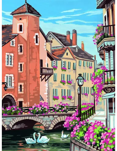 Canevas : 40x50 cm, Au fil de l'eau
