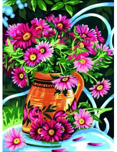 Canevas : 40x50 cm, Bouquet d'été -