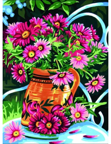 Canevas : 40x50 cm, Bouquet d'été -