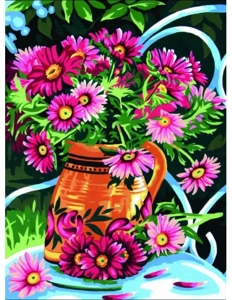 Canevas : 40x50 cm, Bouquet d'été -